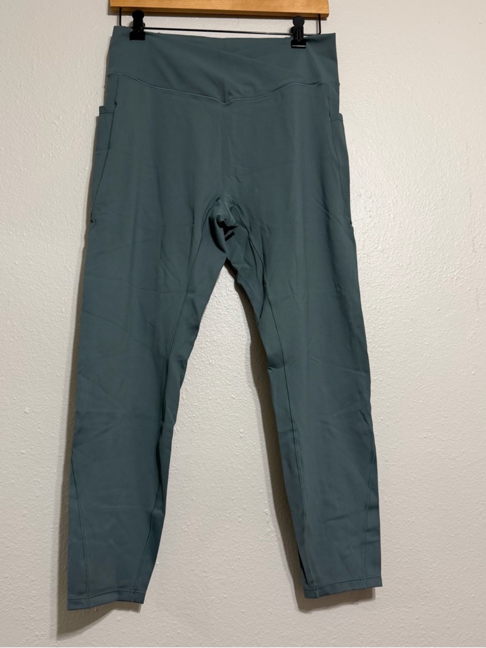 HALARA Dusty Teal High-Rise Leggings with Side Pocket